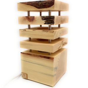 Zirben Nachttischlampe 12,5 x 12,5 x 26 cm - Einzelstück 5