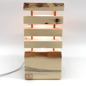 Zirben Nachttischlampe 12,5 x 12,5 x 26 cm - Einzelstück 1