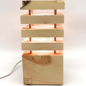 Zirben Nachttischlampe 12,5 x 12,5 x 26 cm - Einzelstück 2