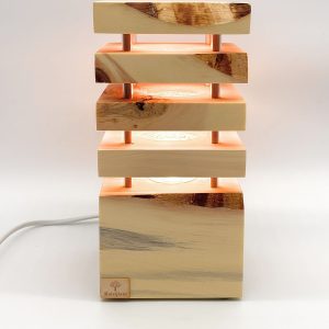 Zirben Nachttischlampe 12,5 x 12,5 x 26 cm - Einzelstück 3