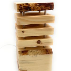 Zirben Nachttischlampe 12,5 x 12,5 x 26 cm - Einzelstück 4